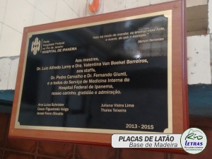 placas de inauguração