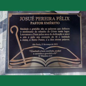 Placa de bronze fundido